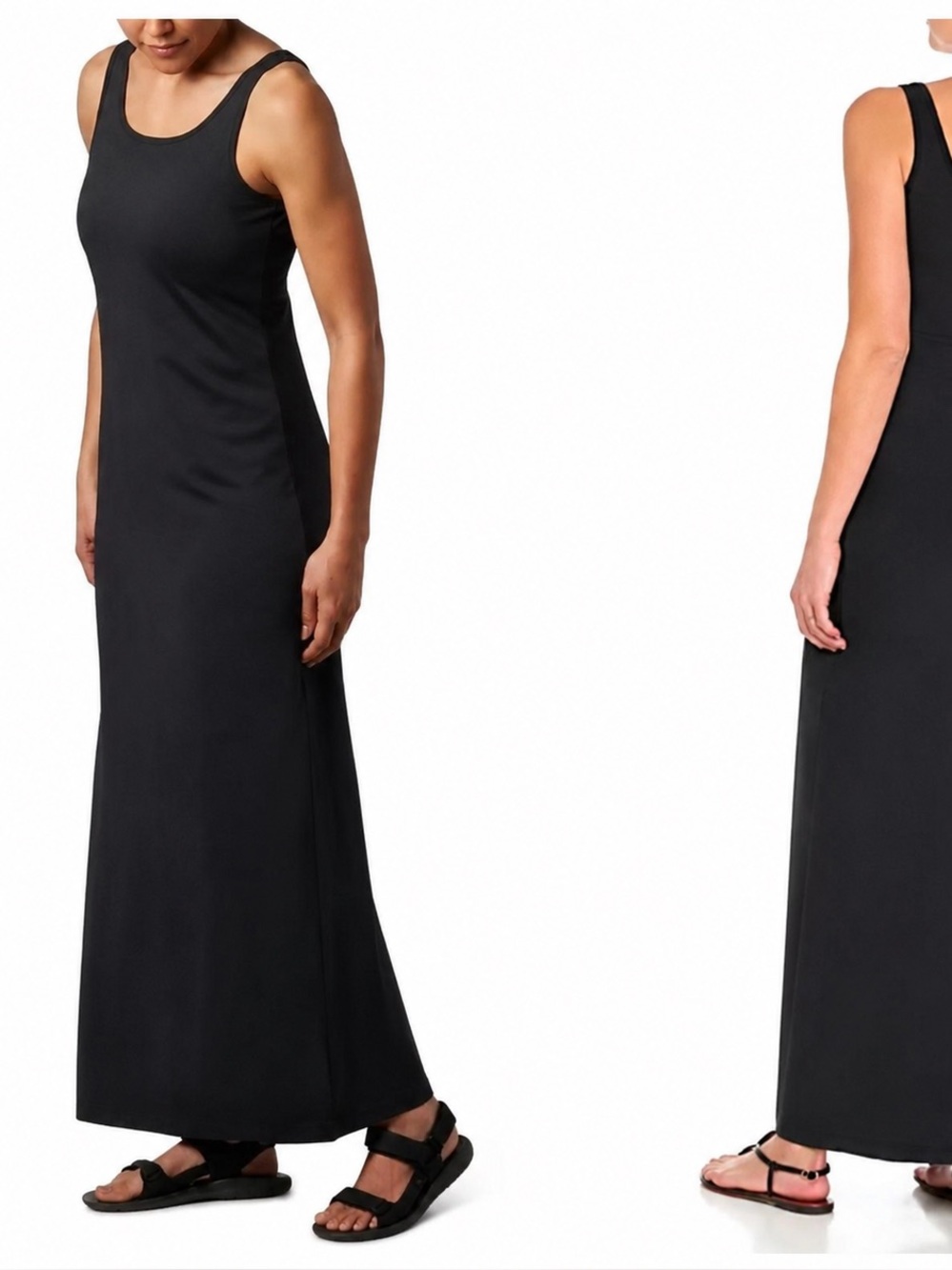 Columbia Black PFG Omni Freeze UPF 50 Outdoor Active Maxi Tank Dress size Small